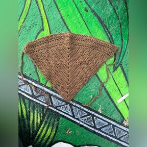 Hand-Crocheted Brown Top